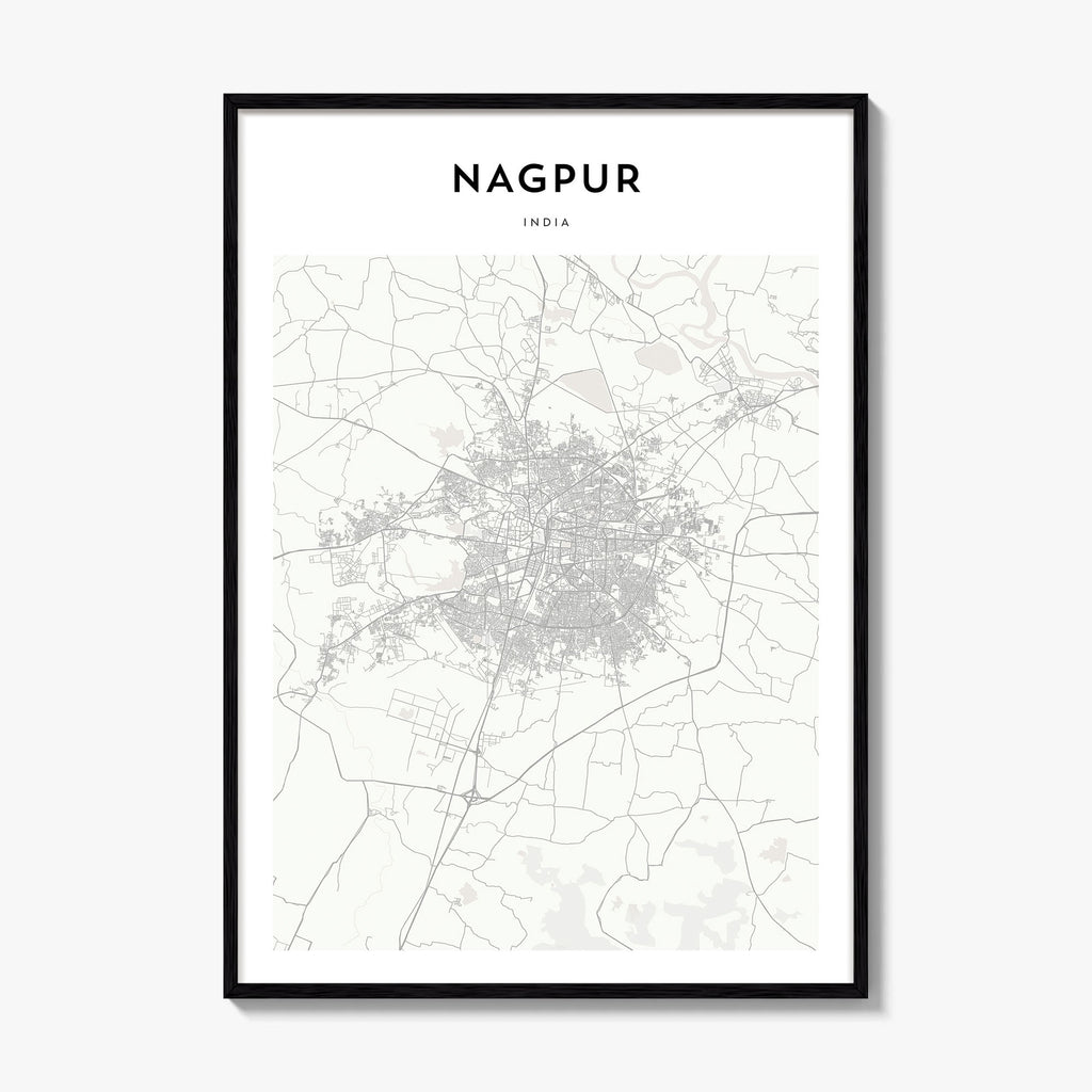 Nagpur Map Poster