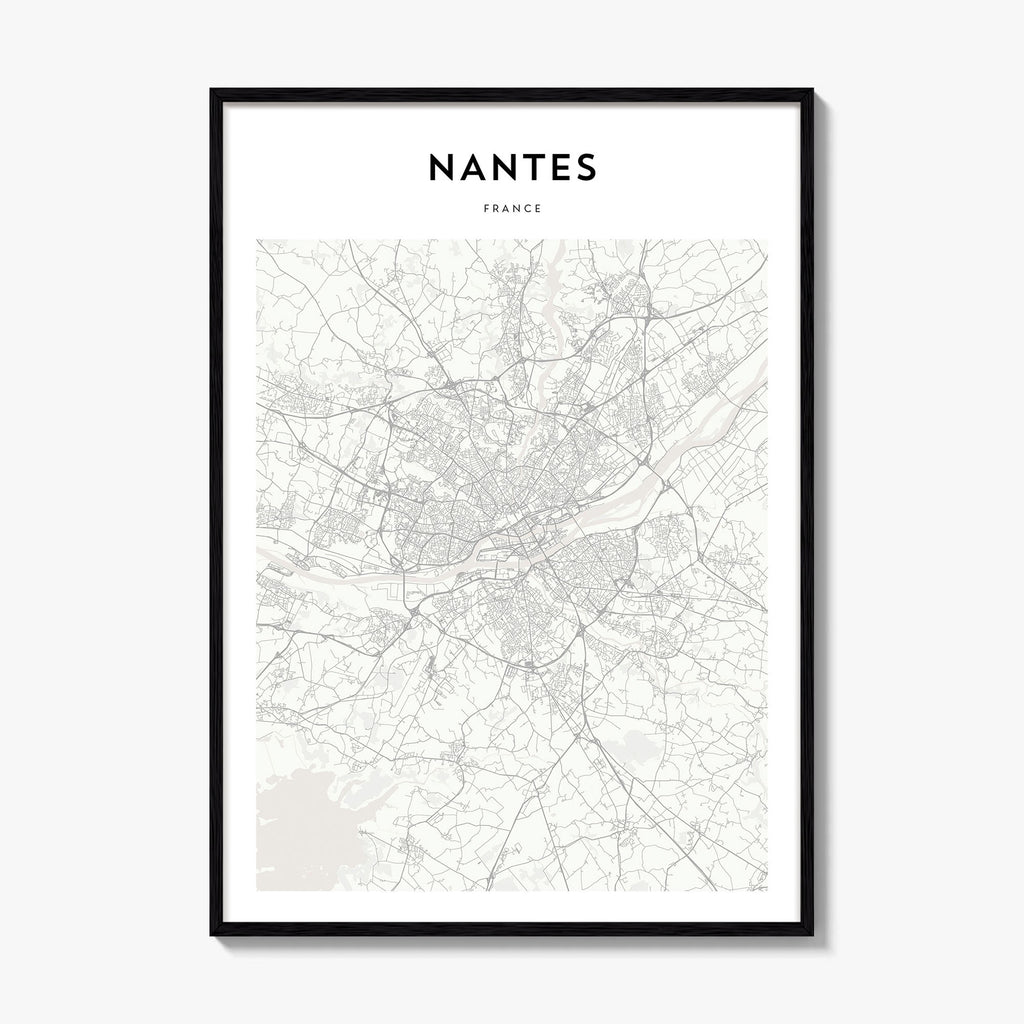 Nantes Map Poster