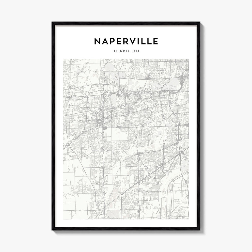 Naperville Map Poster