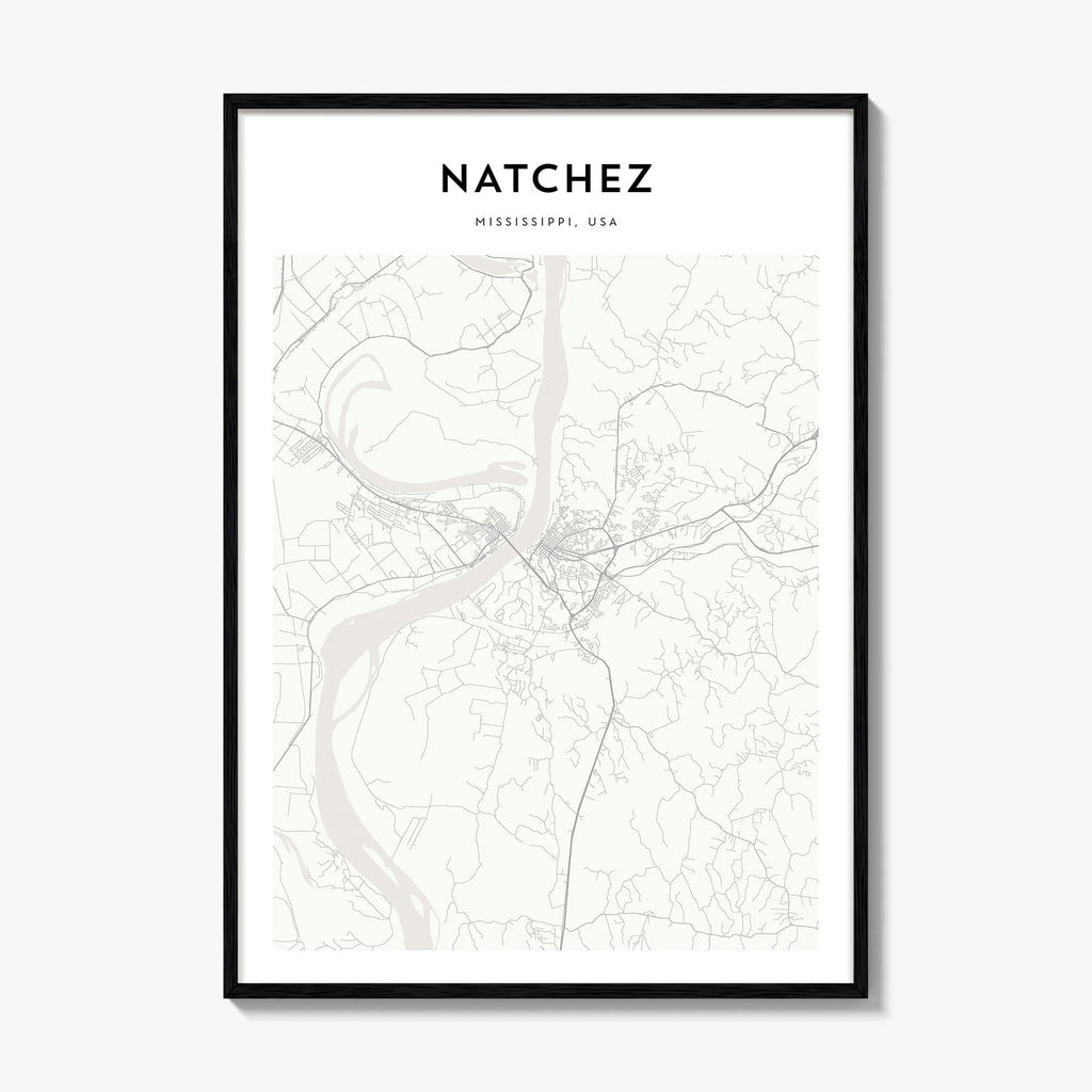Natchez Map Poster