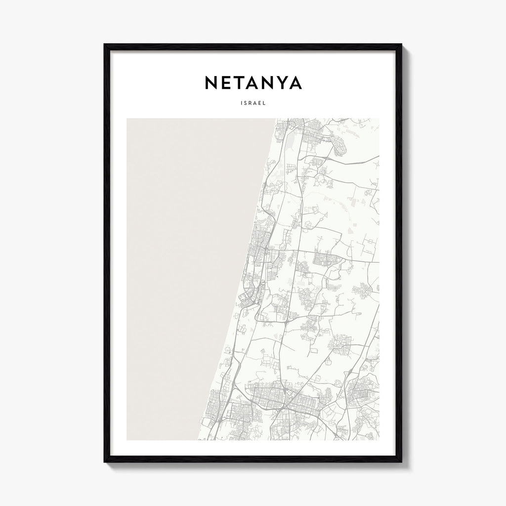 Netanya Map Poster