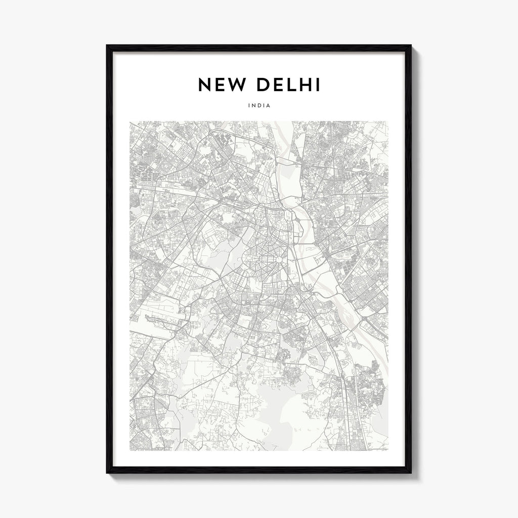 New Delhi Map Poster