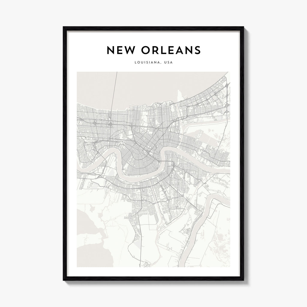 New Orleans Map Poster