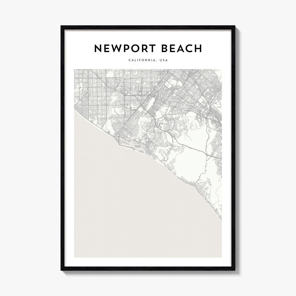 Newport Beach Map Poster
