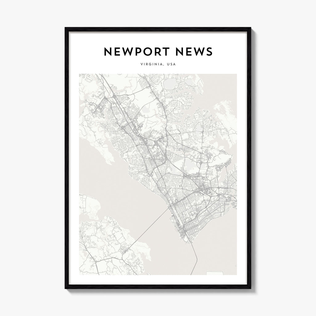 Newport News Map Poster