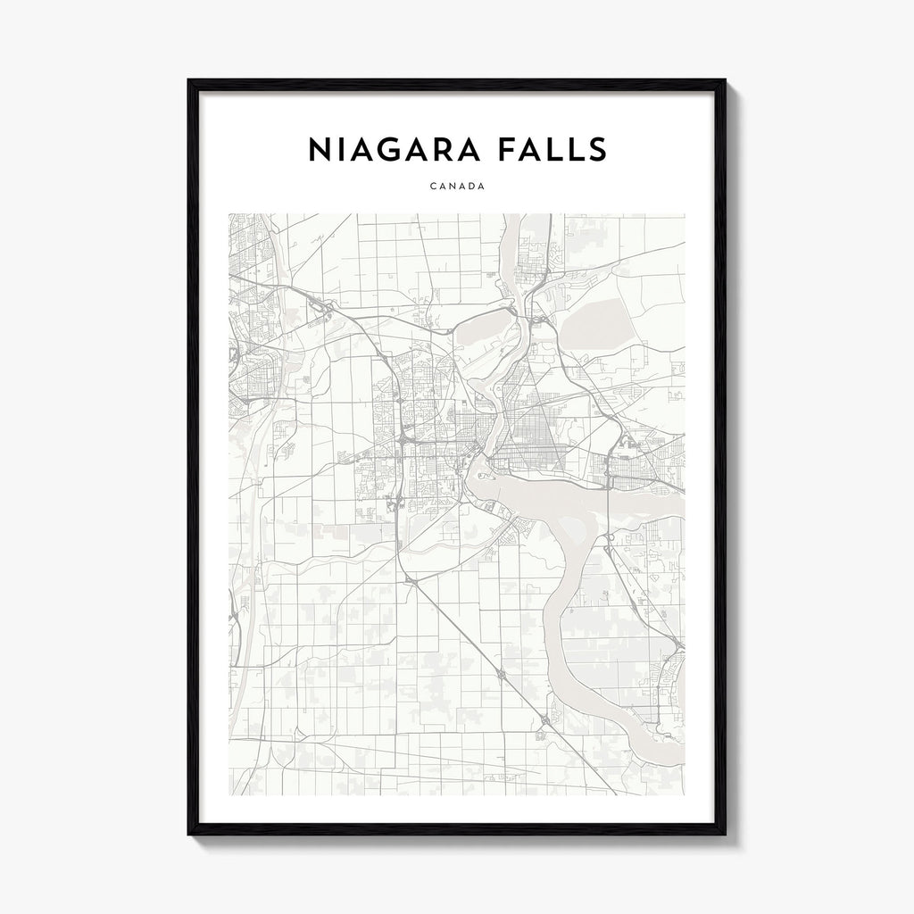 Niagara Falls Map Poster