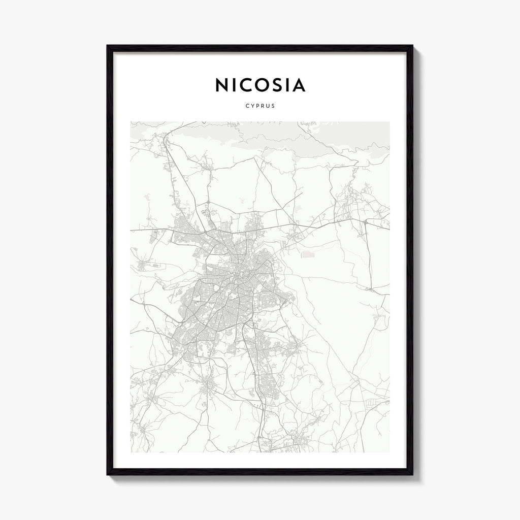 Nicosia Map Poster