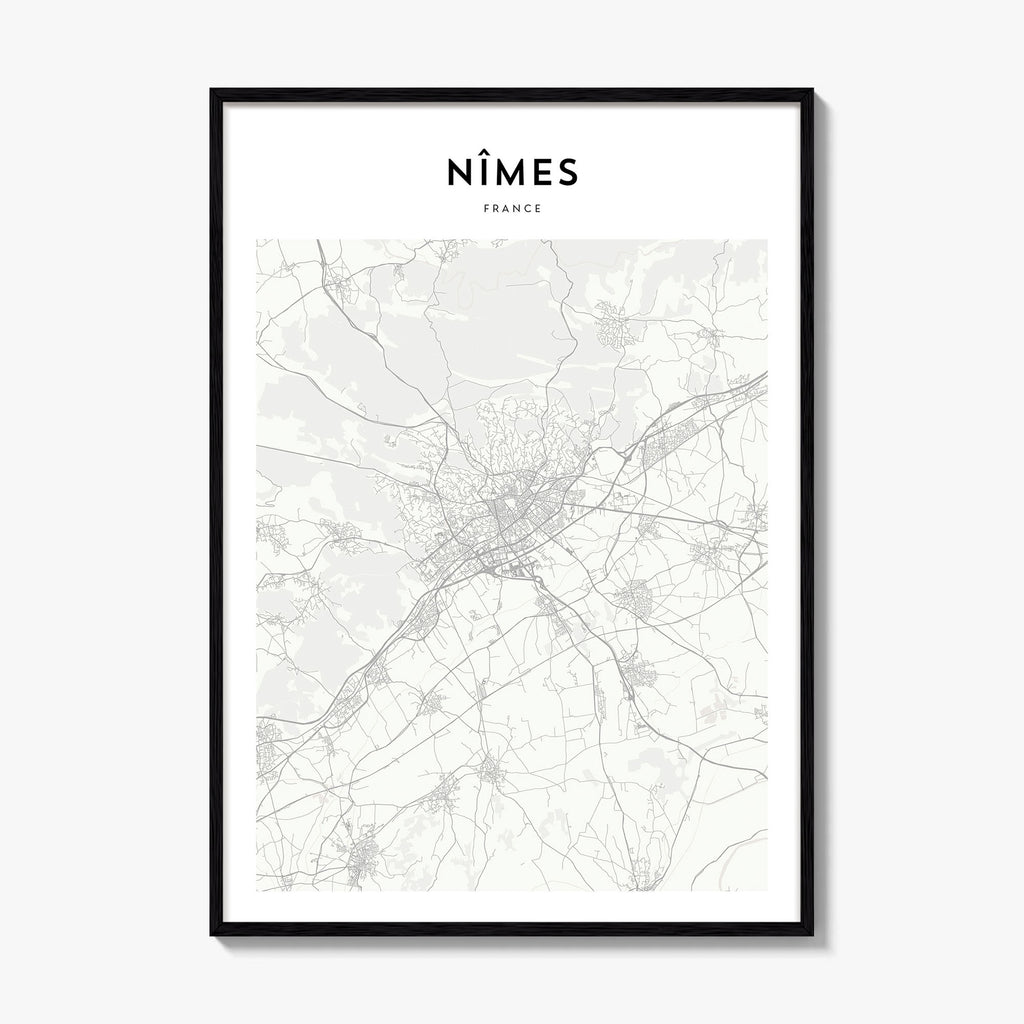 Nimes Map Poster