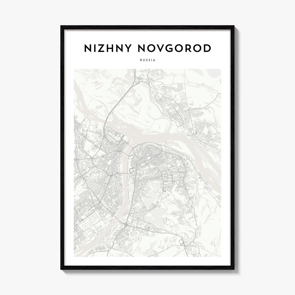 Nizhny Novgorod Map Poster