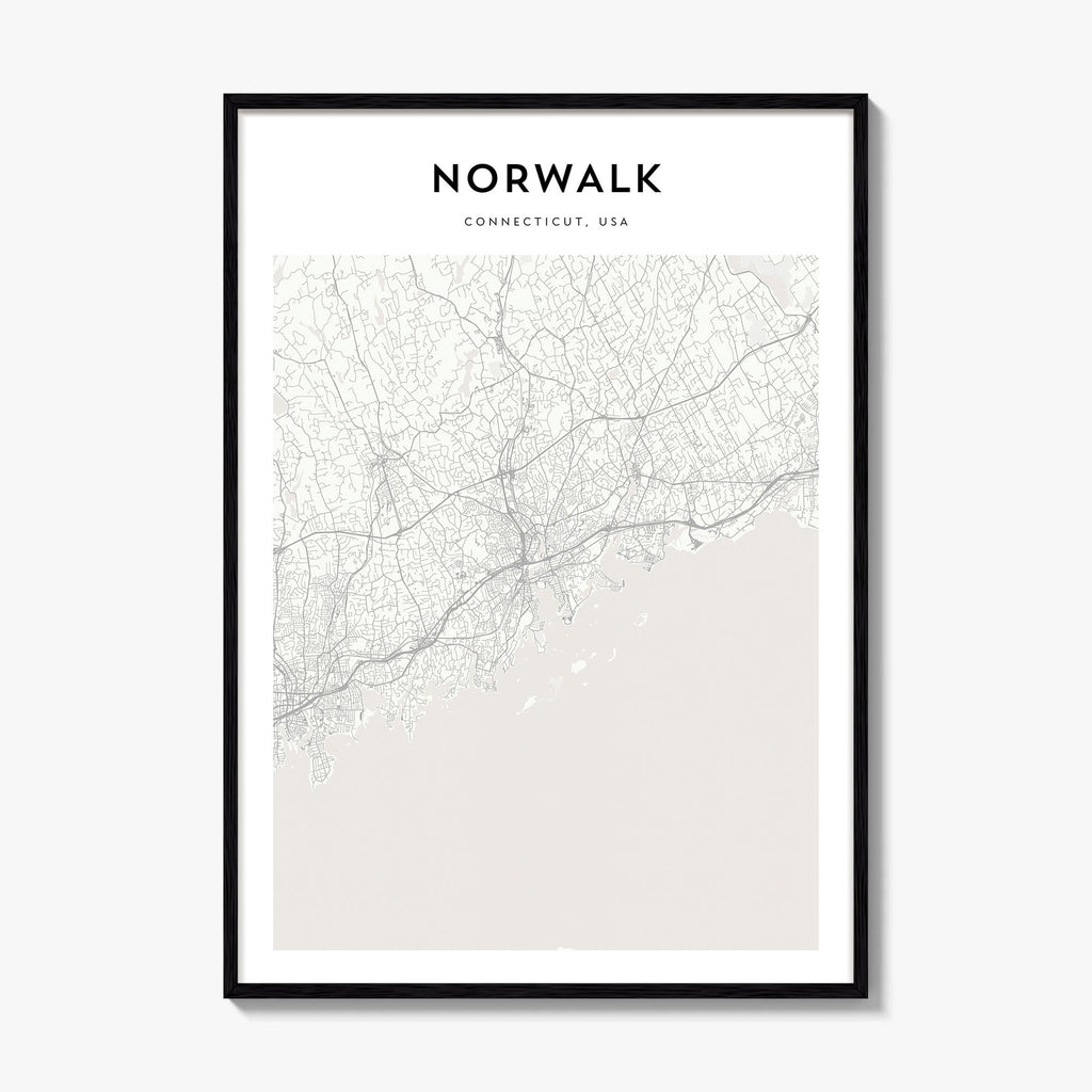 Norwalk Map Poster