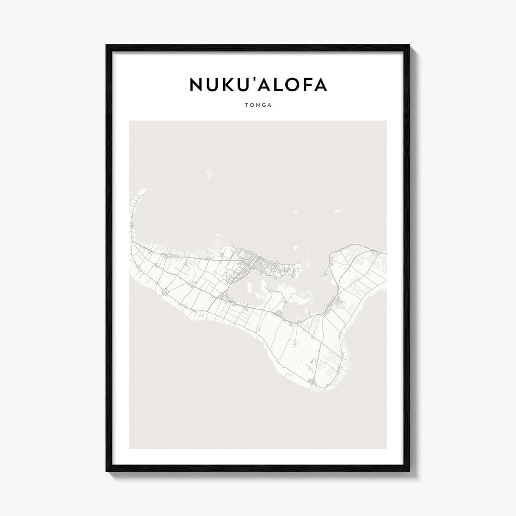 Nuku Alofa Map Poster