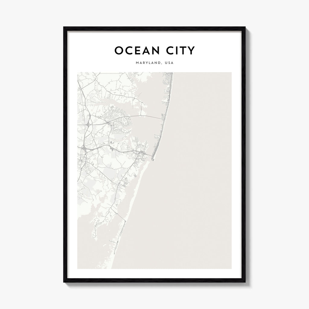 Ocean City Map Poster