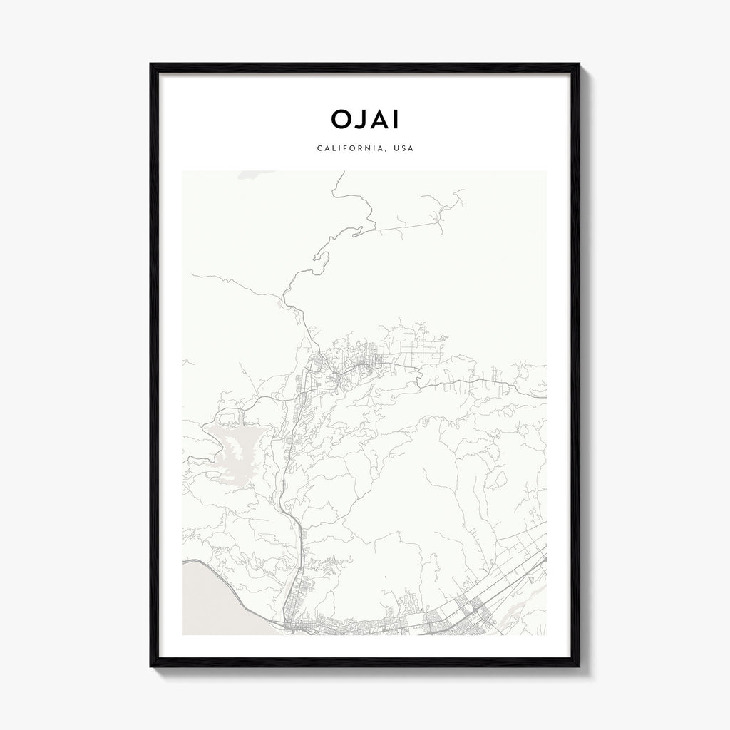 Ojai Map Poster