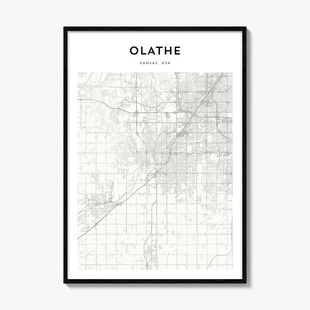 Olathe Map Poster