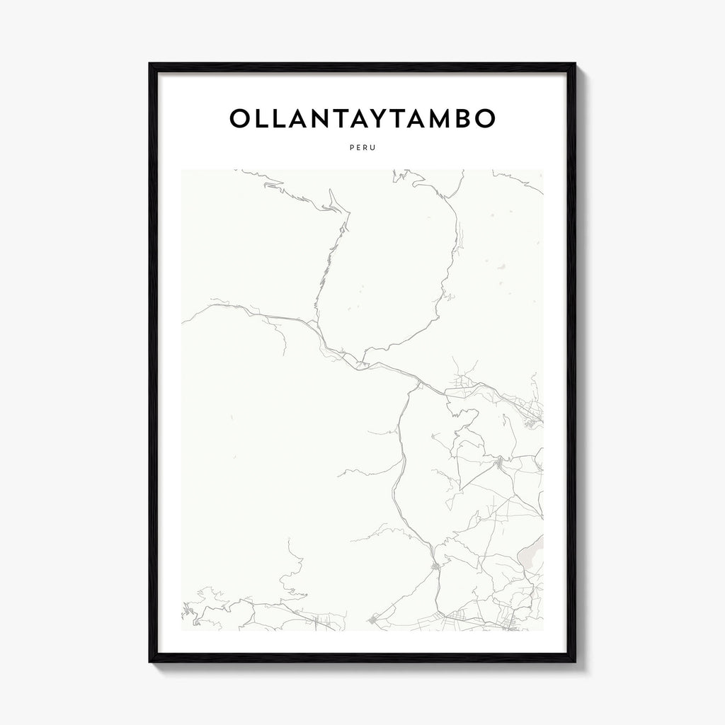 Ollantaytambo Map Poster