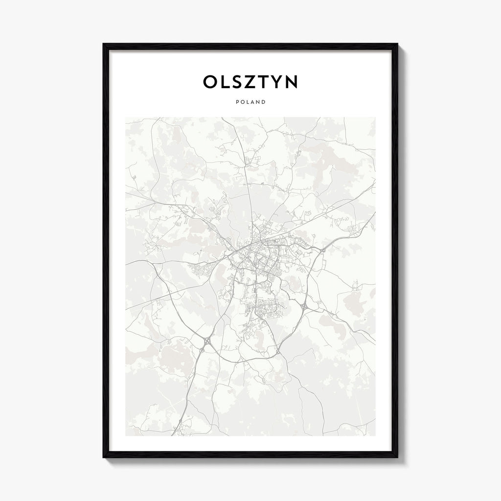 Olsztyn Map Poster