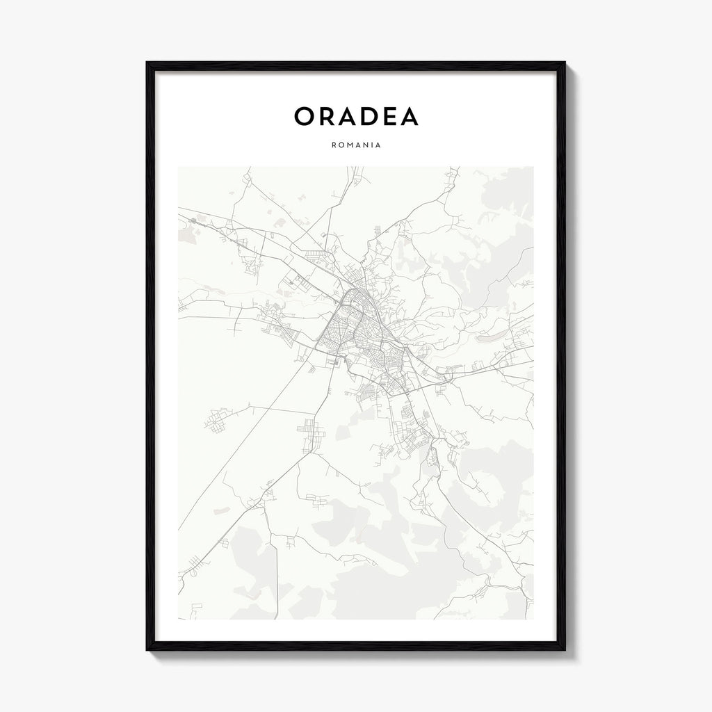 Oradea Map Poster