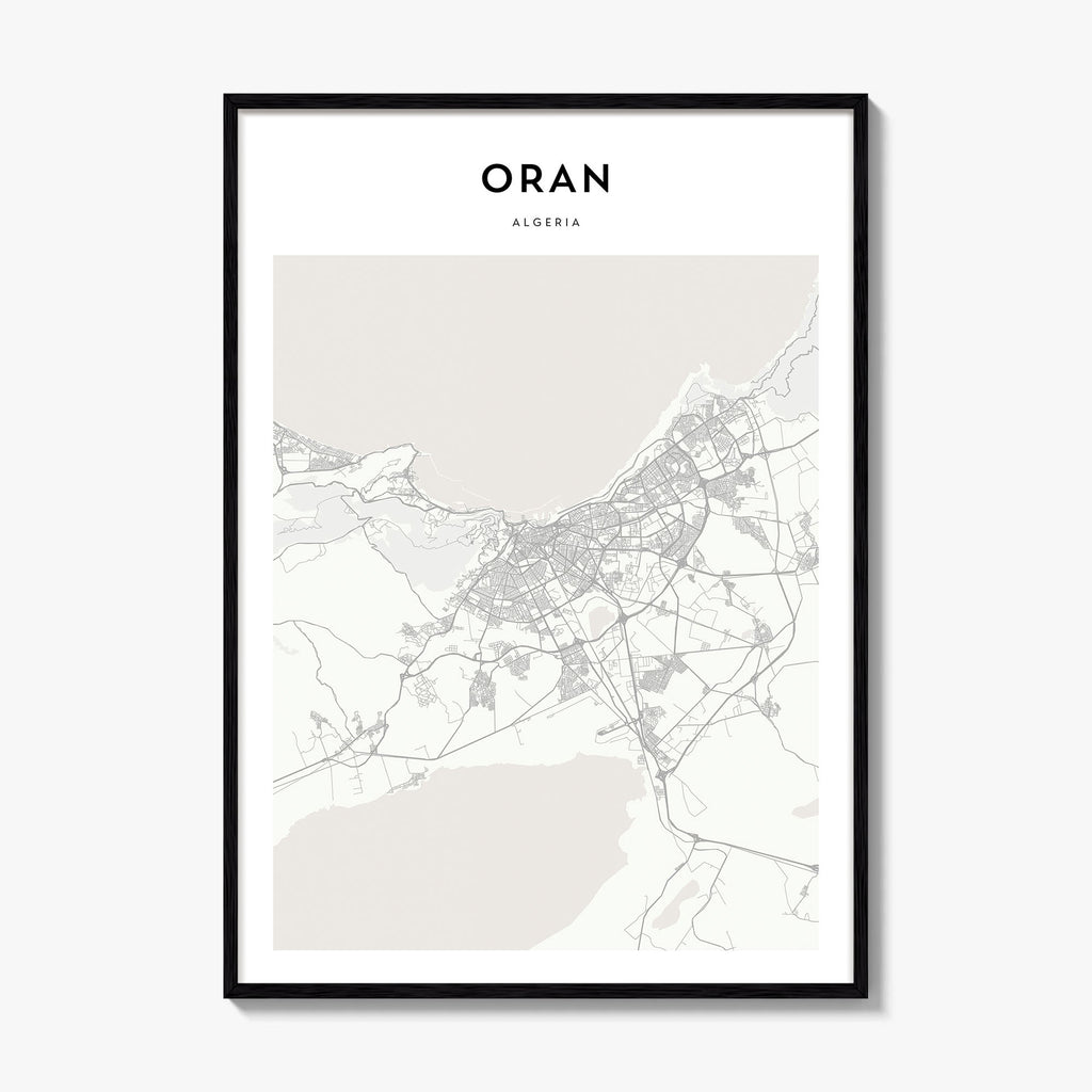 Oran Map Poster