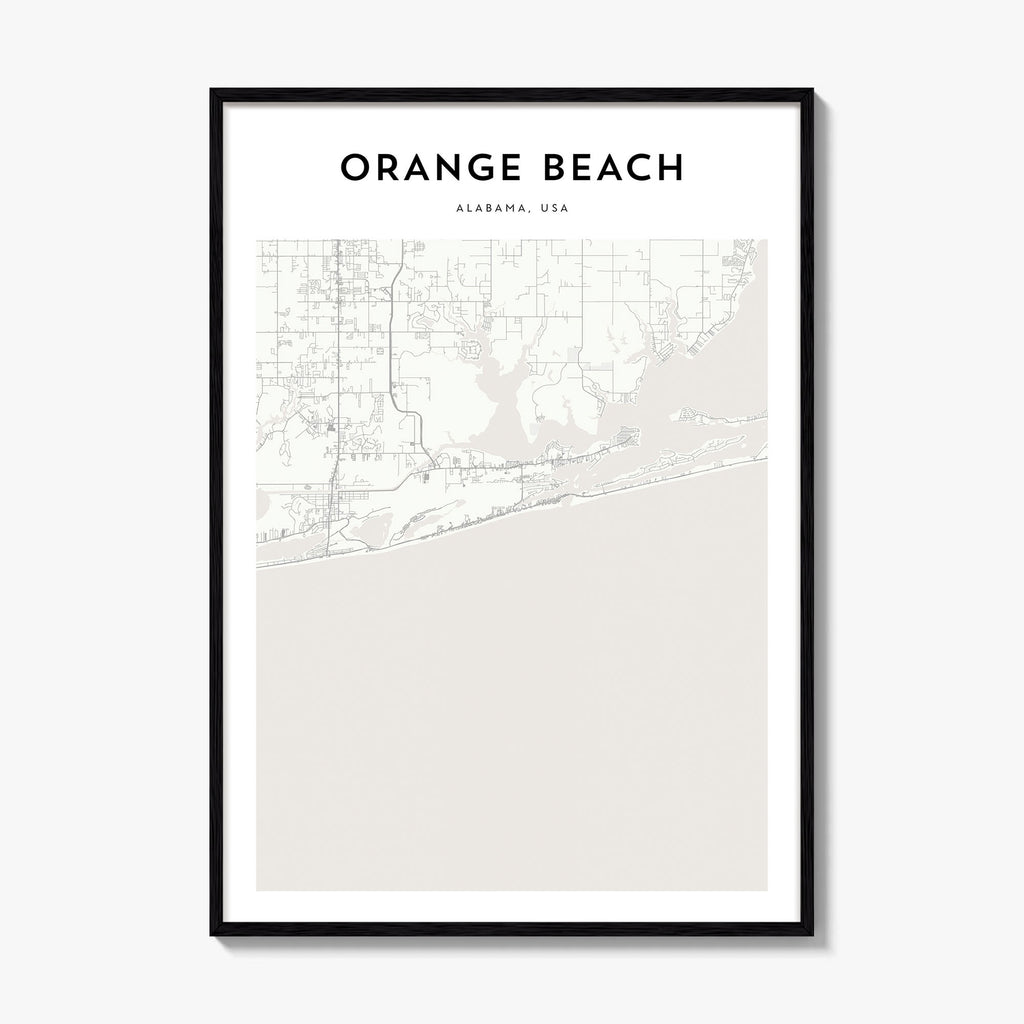 Orange Beach Map Poster