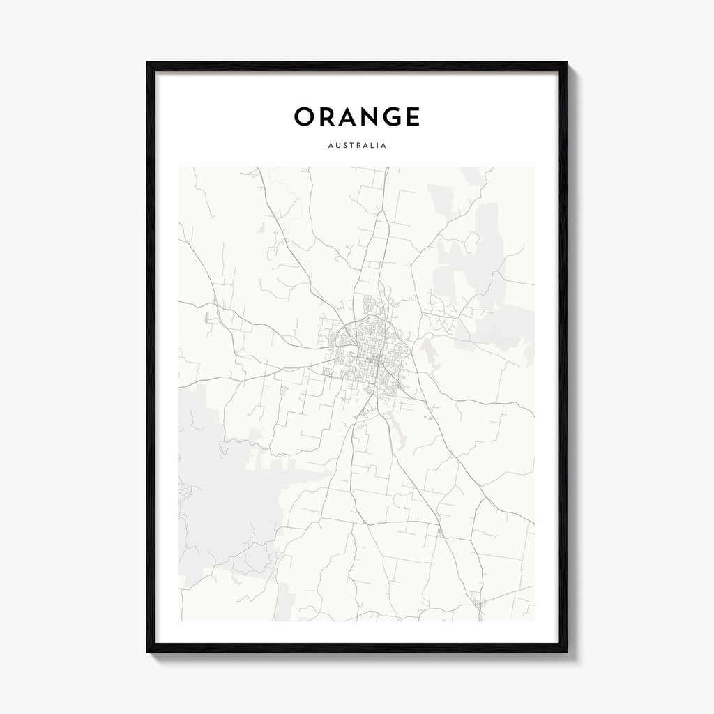 Orange Map Poster