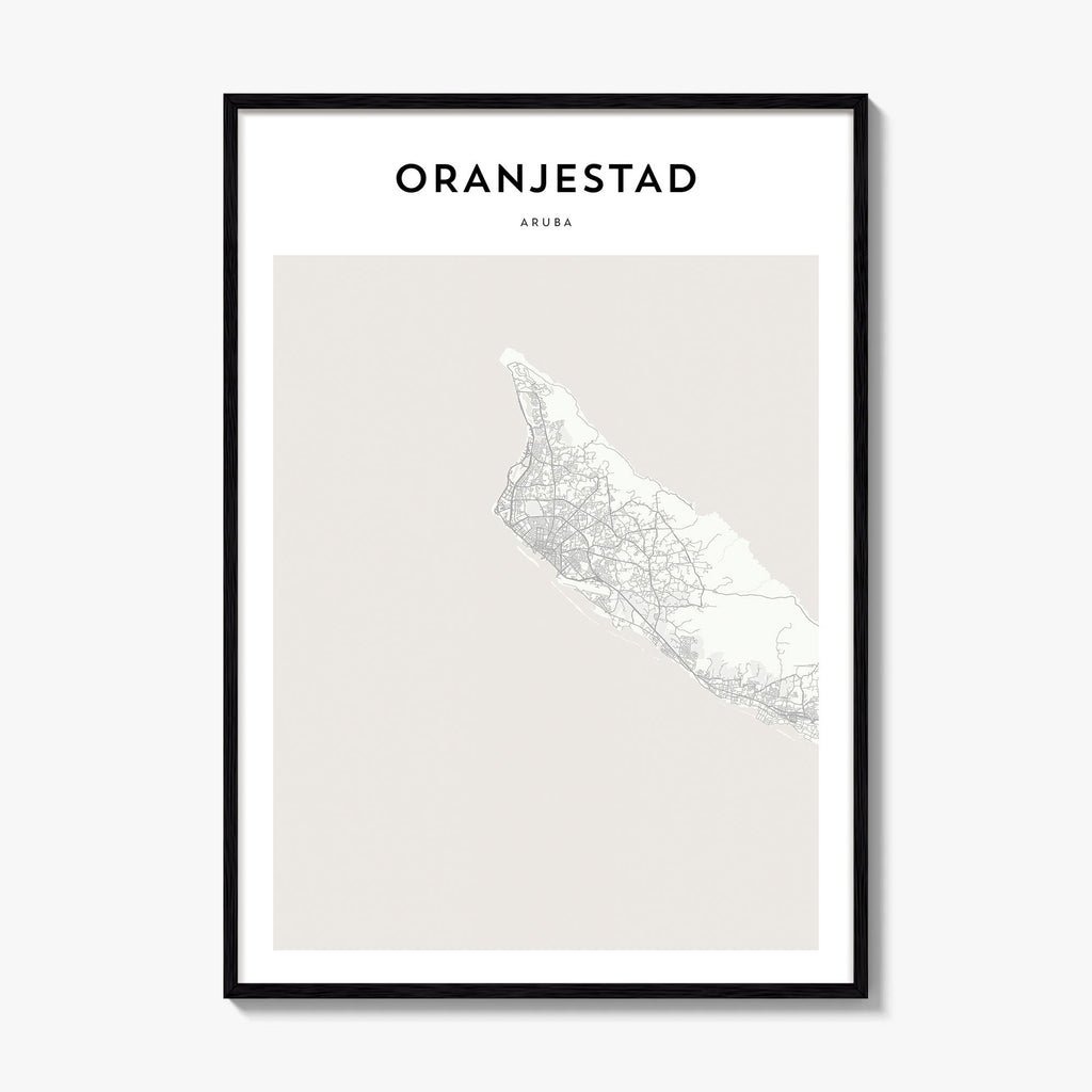 Oranjestad Map Poster