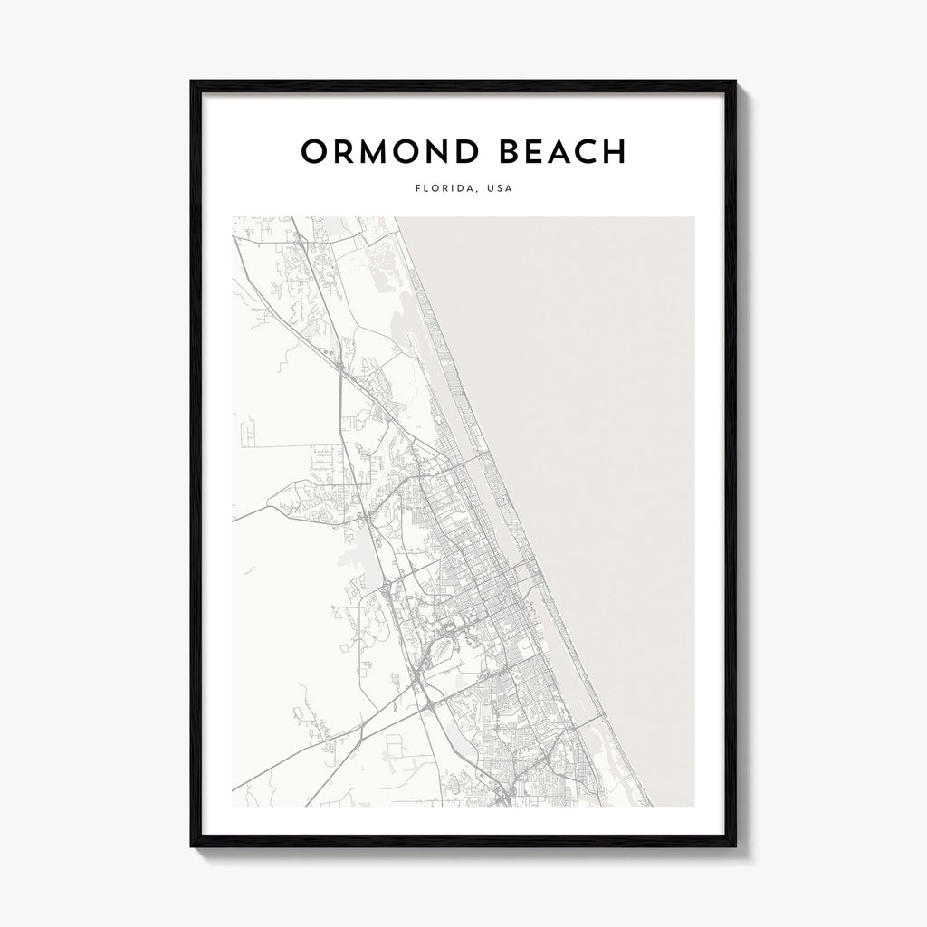 Ormond Beach Map Poster