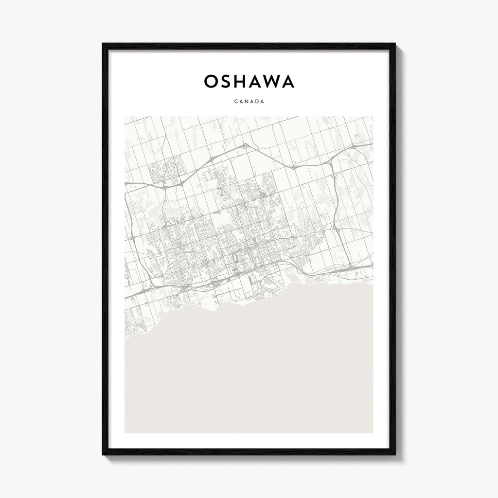 Oshawa Map Poster