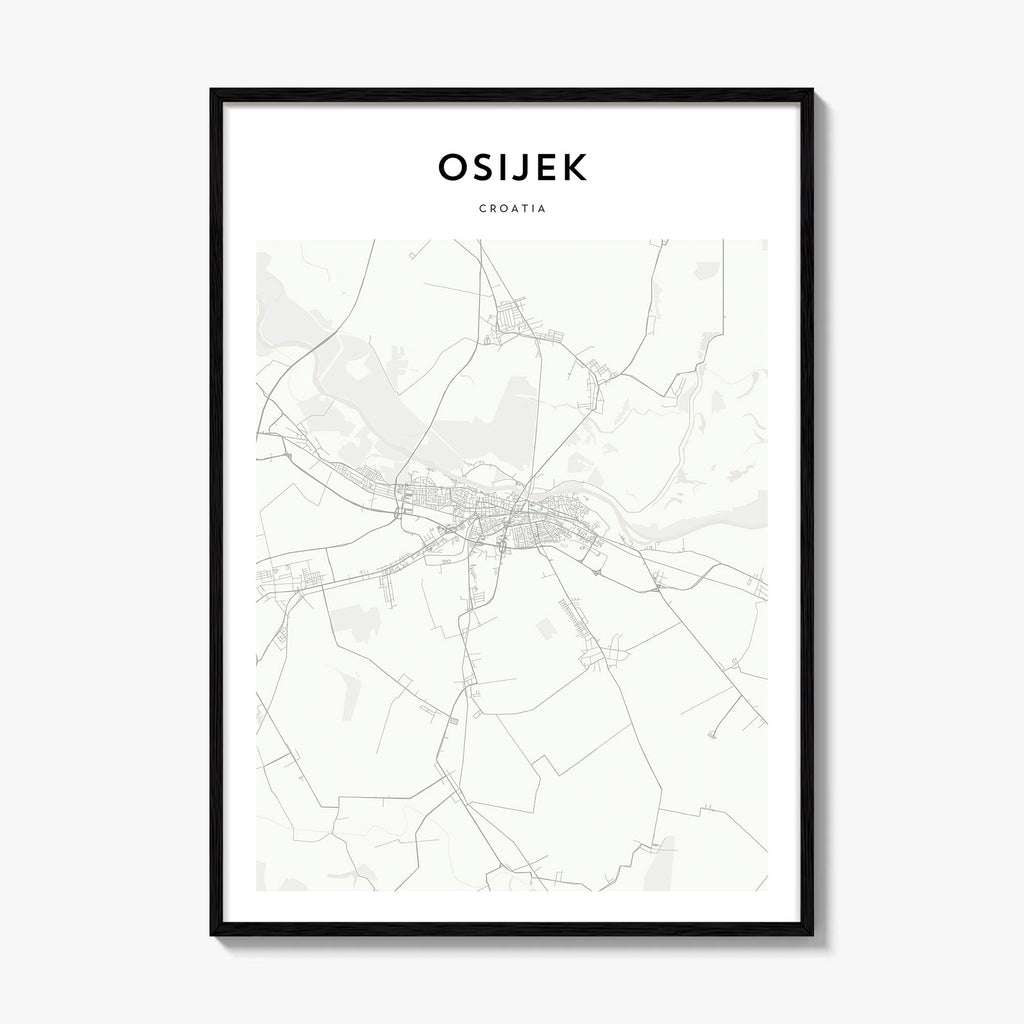 Osijek Map Poster