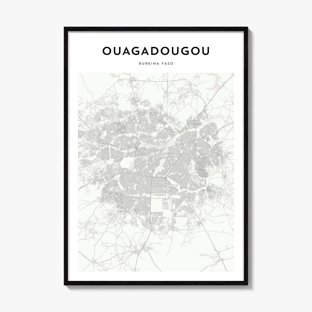 Ouagadougou Map Poster