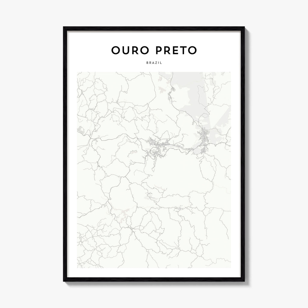 Ouro Preto Map Poster