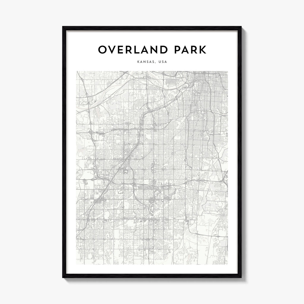 Overland Park Map Poster