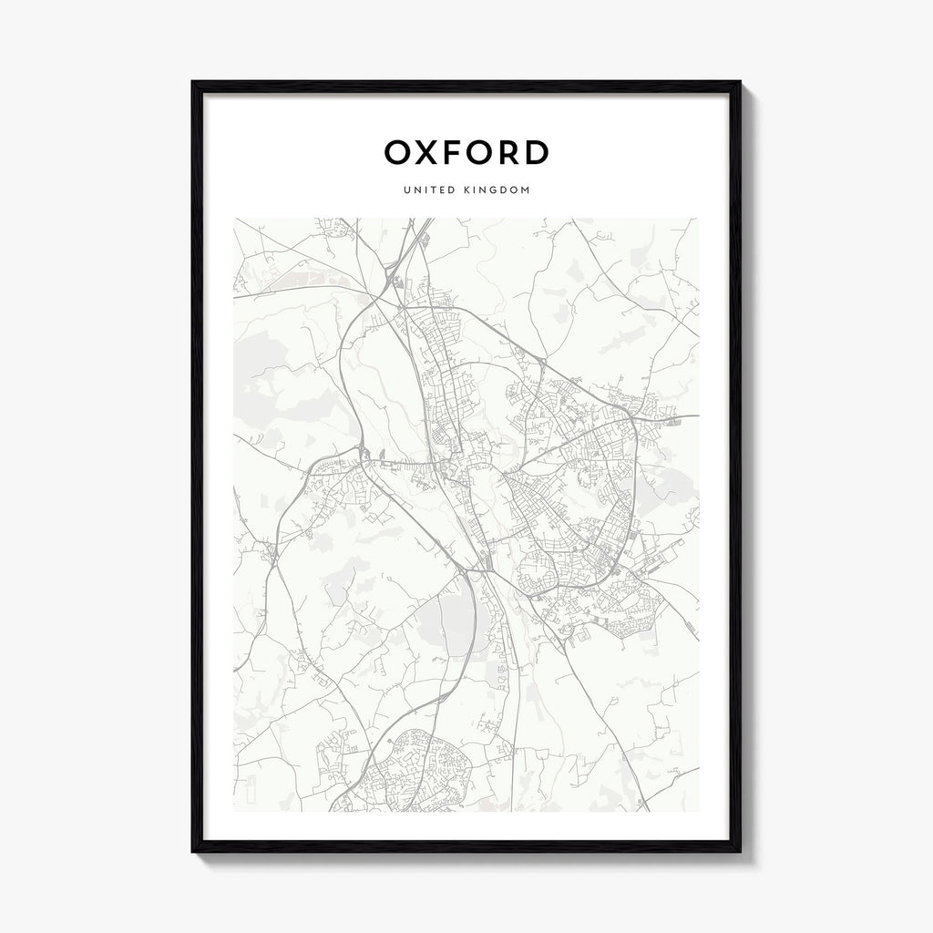 Oxford United Kingdom Map Poster