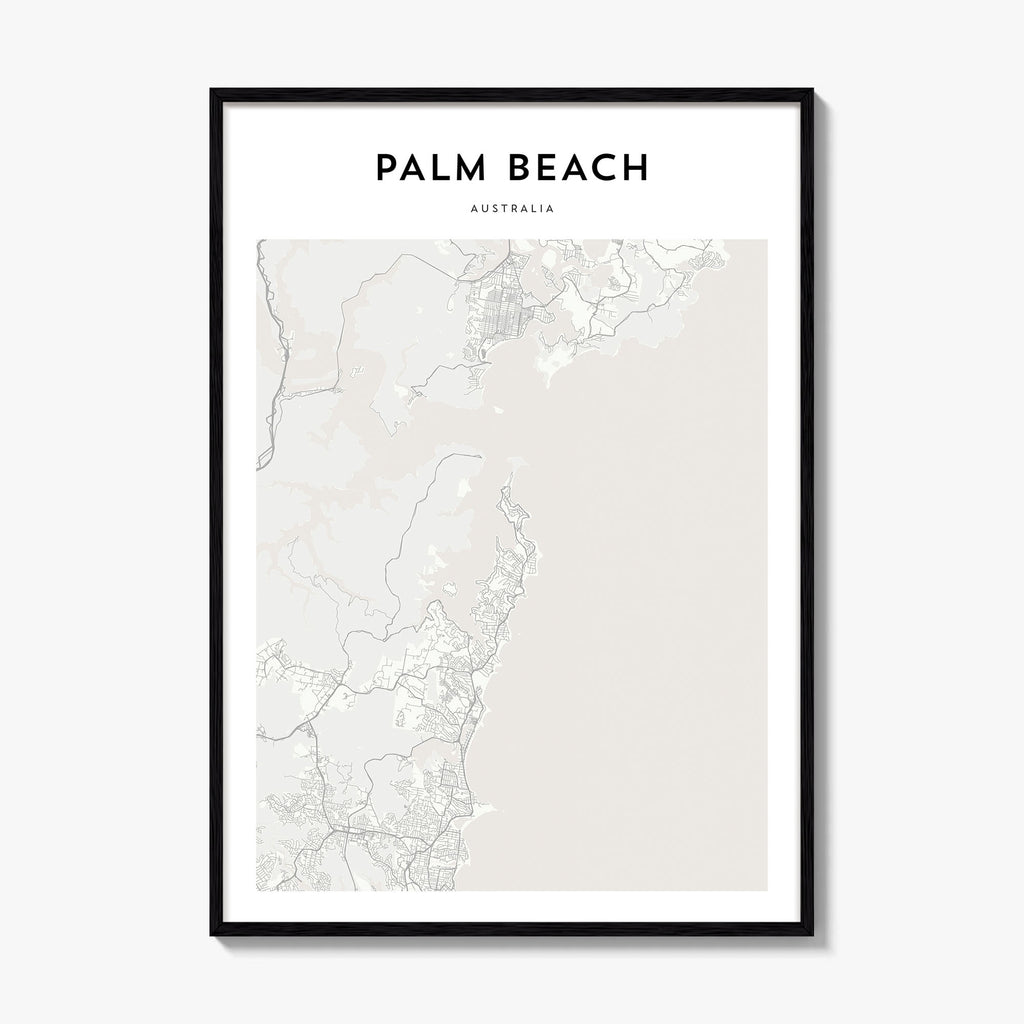 Palm Beach Australia Map Poster