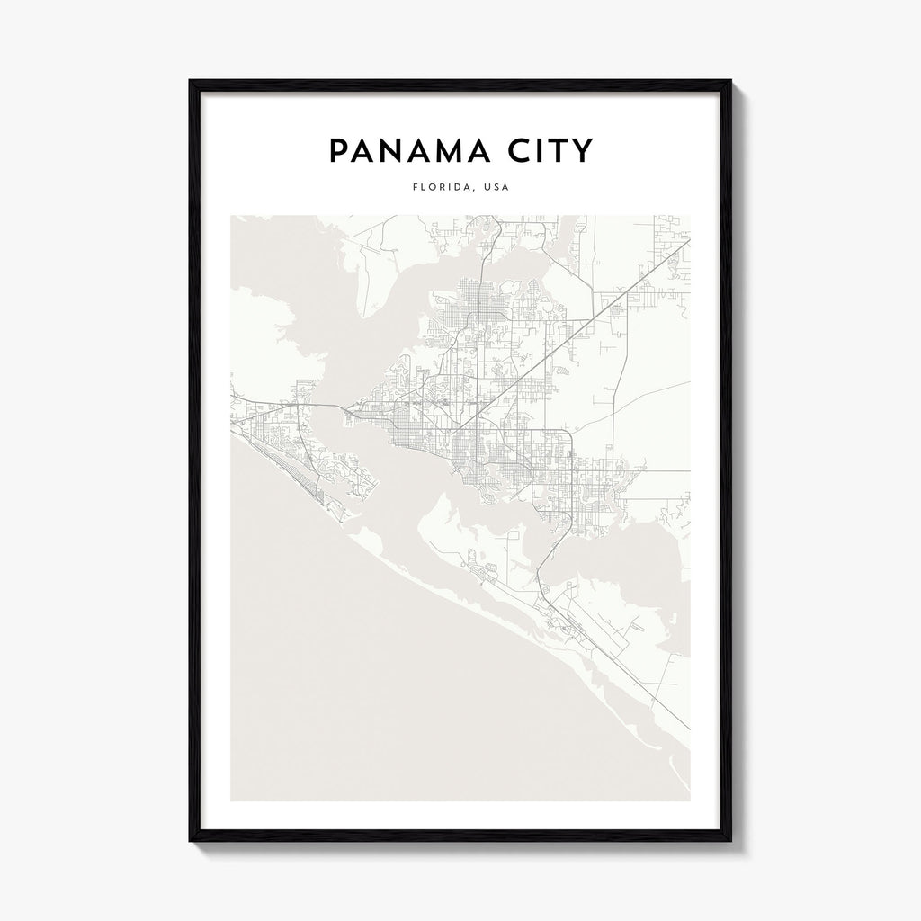 Panama City Florida Map Poster