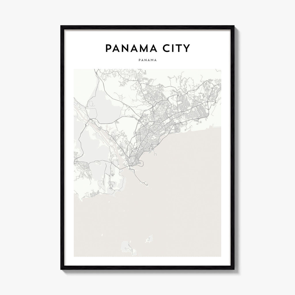 Panama City Panama Map Poster