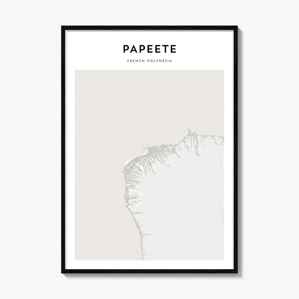 Papeete Map Poster