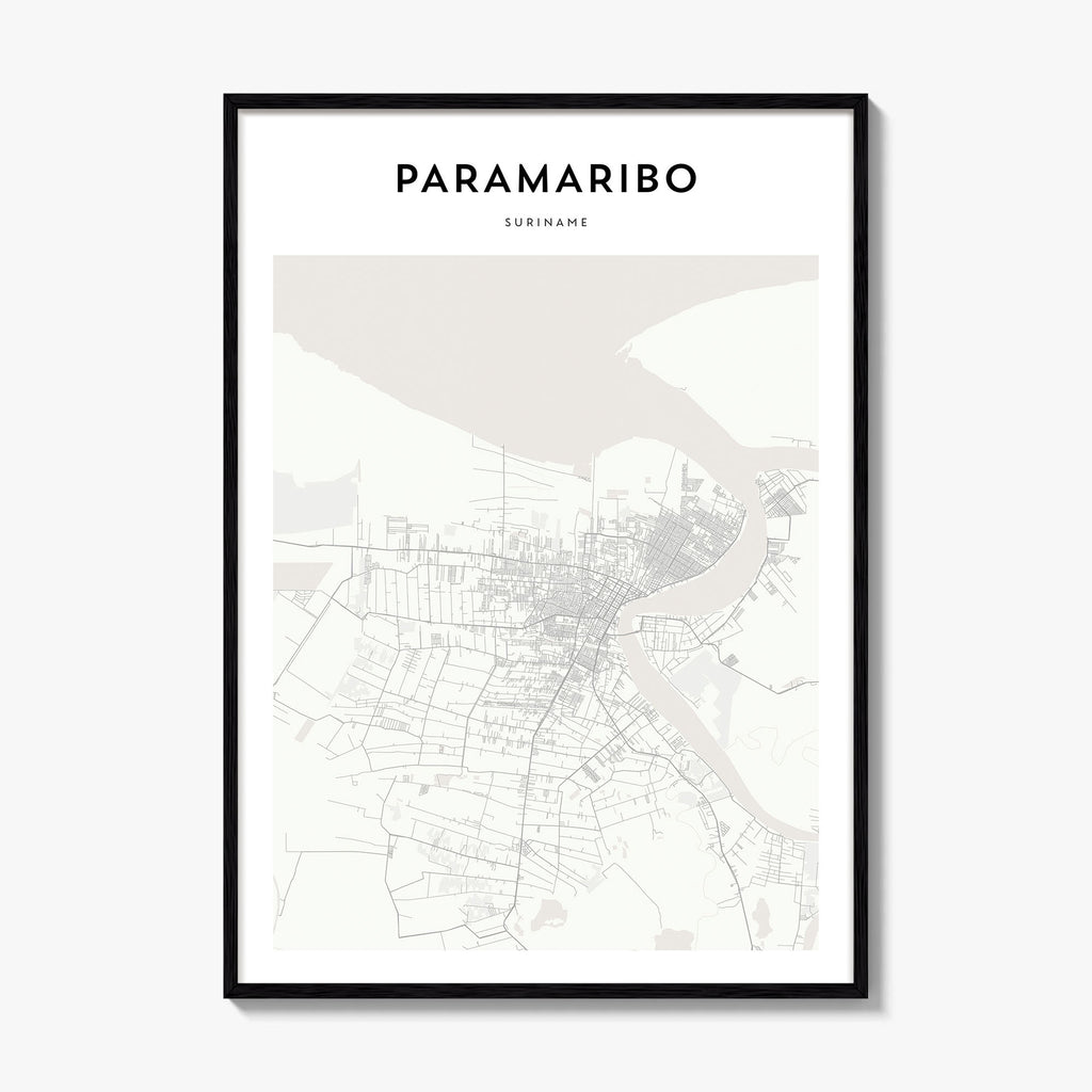 Paramaribo Map Poster