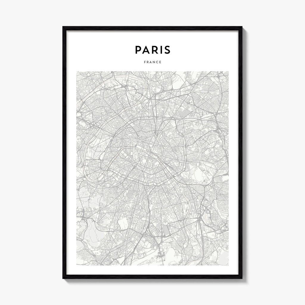 Paris Map Poster