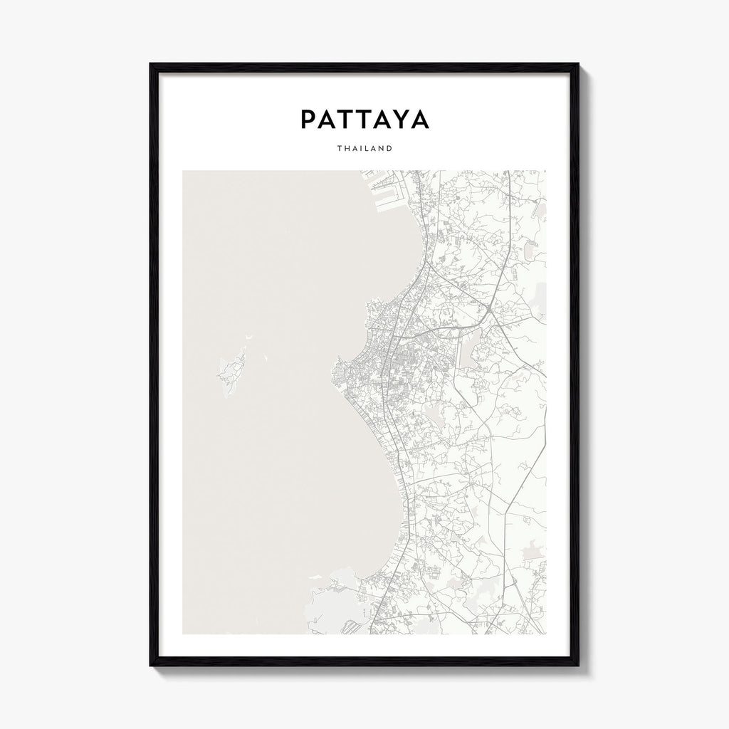 Pattaya Map Poster