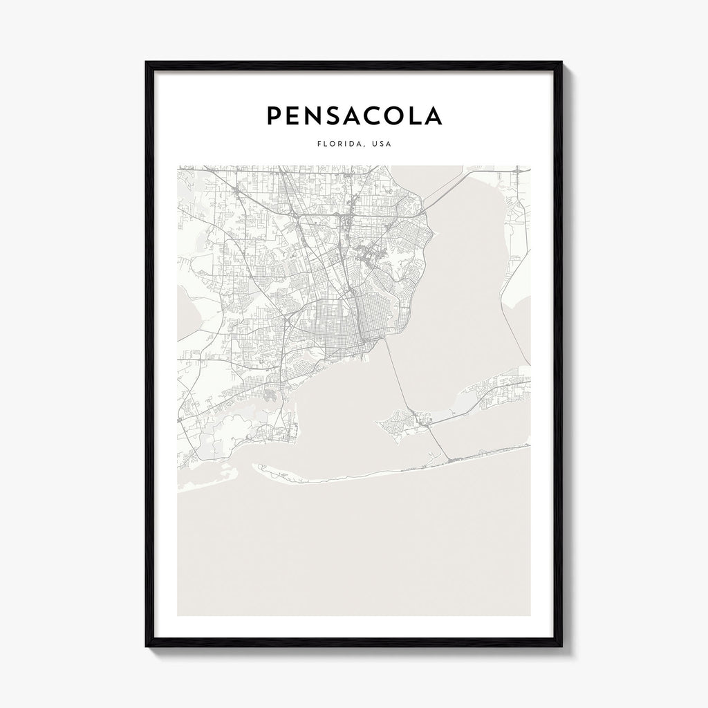Pensacola Map Poster