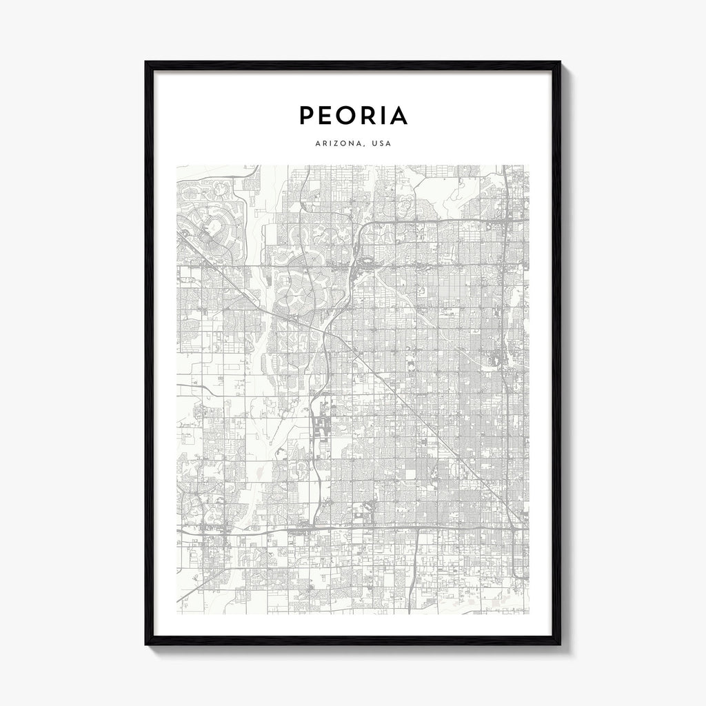 Peoria Arizona Map Poster
