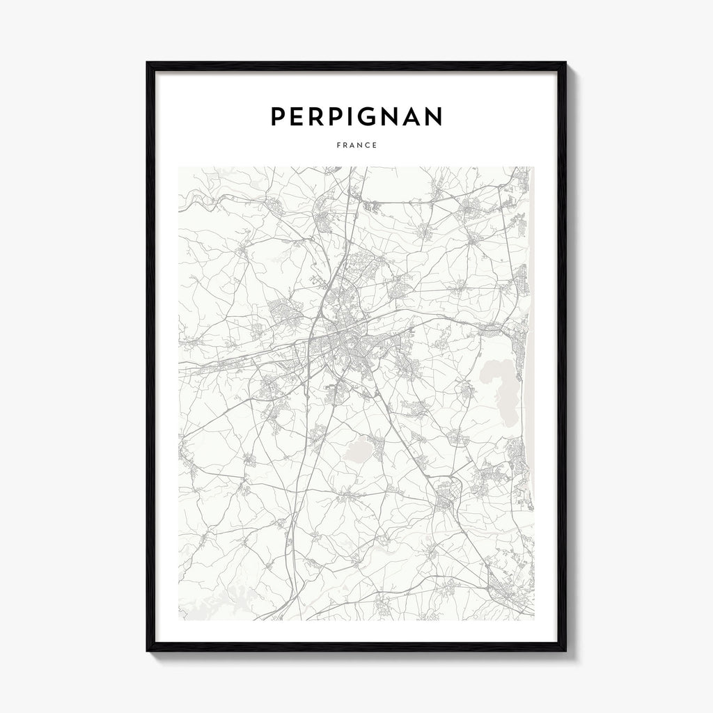 Perpignan Map Poster