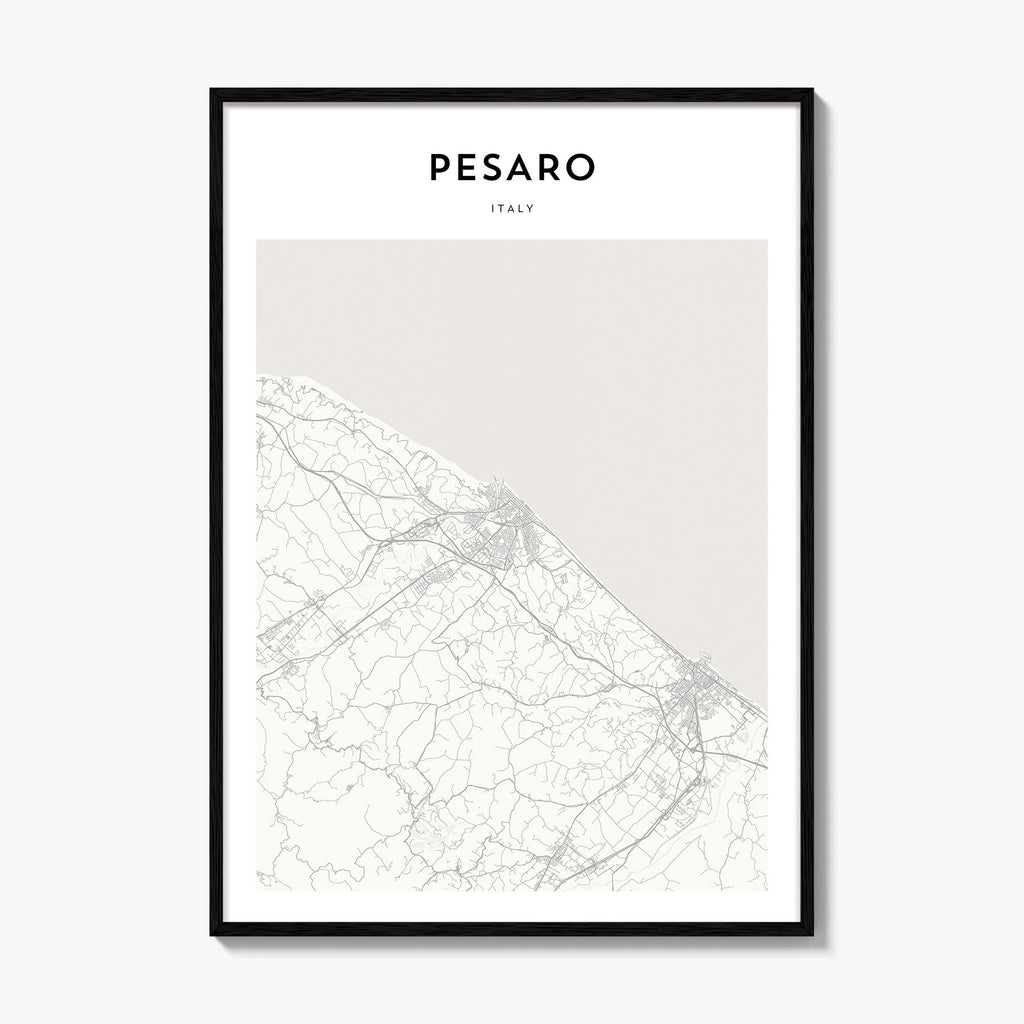 Pesaro Map Poster