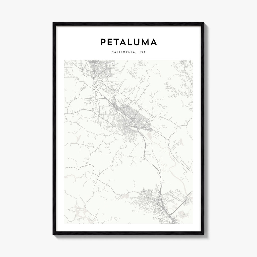Petaluma Map Poster