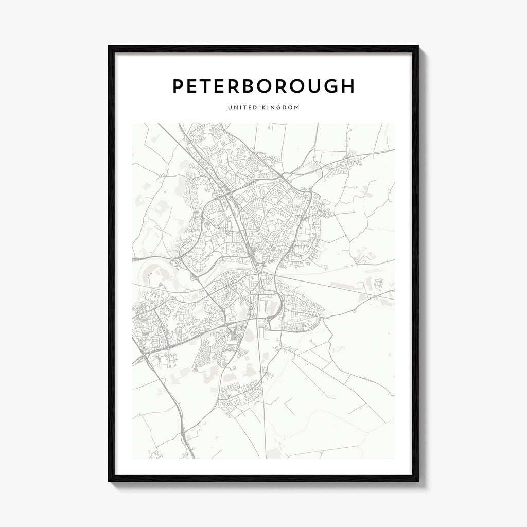 Peterborough Map Poster