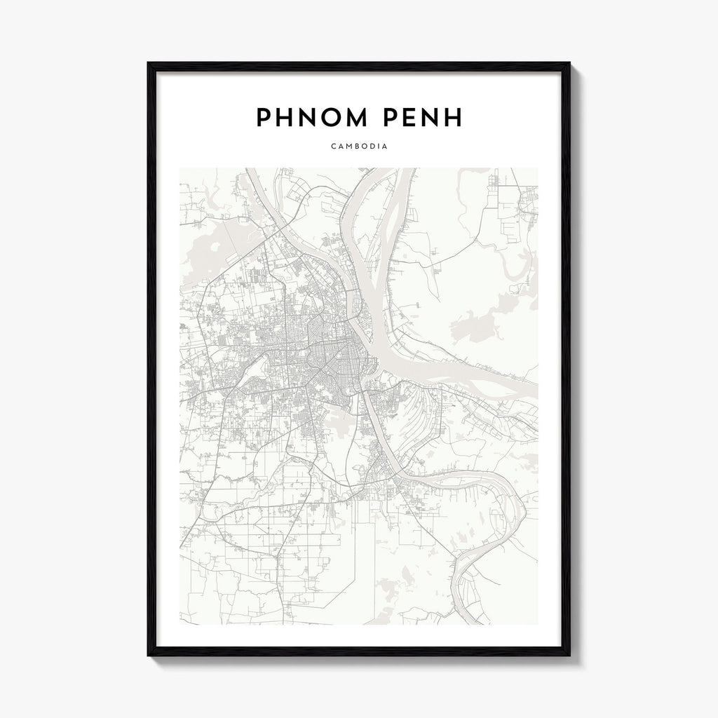 Phnom Penh Map Poster