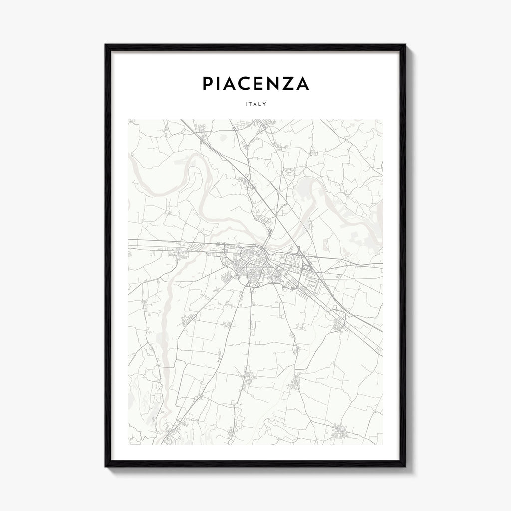Piacenza Map Poster