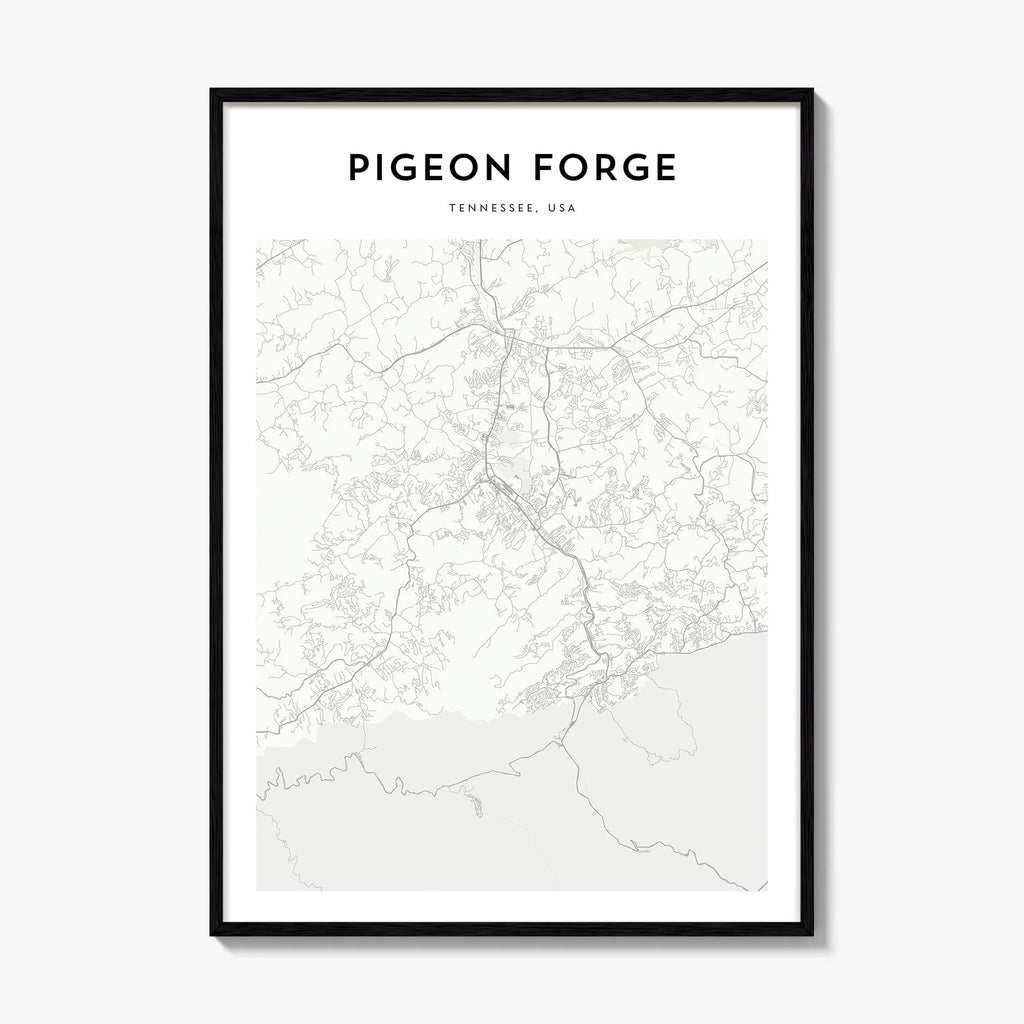 Pigeon Forge Map Poster