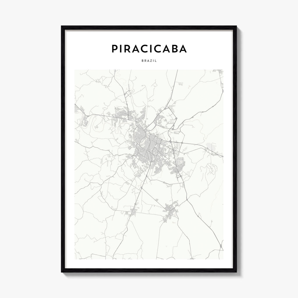 Piracicaba Map Poster