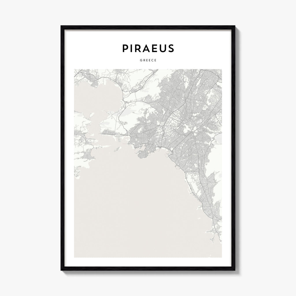 Piraeus Map Poster